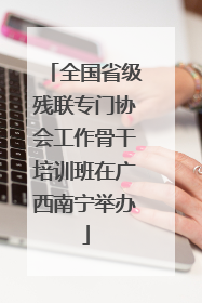 全国省级残联专门协会工作骨干培训班在广西南宁举办