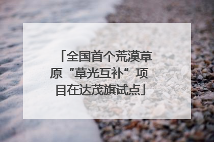 全国首个荒漠草原“草光互补”项目在达茂旗试点
