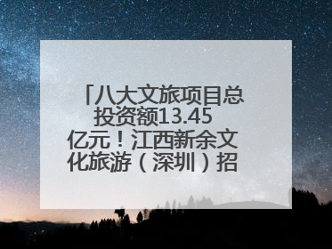 八大文旅项目总投资额13.45亿元！江西新余文化旅游（深圳）招商推介会举行