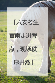 六安考生冒雨走进考点，现场秩序井然