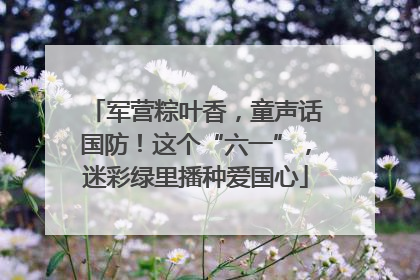 军营粽叶香，童声话国防！这个“六一”，迷彩绿里播种爱国心