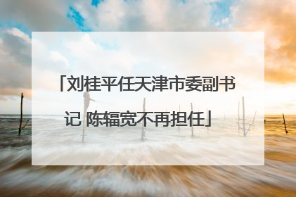 刘桂平任天津市委副书记 陈辐宽不再担任