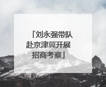 刘永强带队赴京津冀开展招商考察