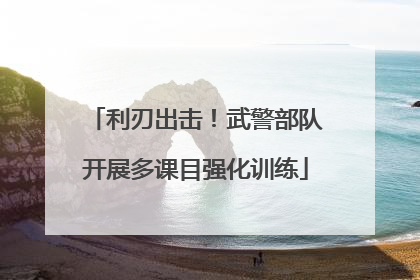 利刃出击！武警部队开展多课目强化训练