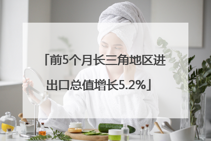 前5个月长三角地区进出口总值增长5.2%
