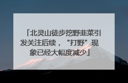 北灵山徒步挖野韭菜引发关注后续，“打野”现象已经大幅度减少