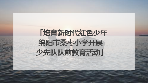 培育新时代红色少年 绵阳市桑枣小学开展少先队队前教育活动