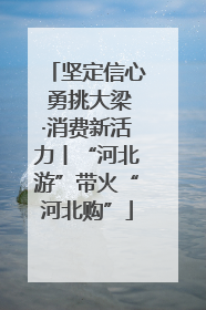 坚定信心 勇挑大梁·消费新活力丨“河北游”带火“河北购”