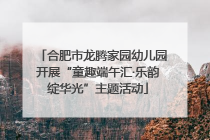 合肥市龙腾家园幼儿园开展“童趣端午汇·乐韵绽华光”主题活动