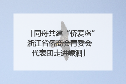 同舟共建“侨爱岛” 浙江省侨商会青委会代表团走进嵊泗
