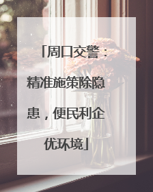 周口交警：精准施策除隐患，便民利企优环境