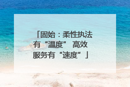 固始：柔性执法有“温度” 高效服务有“速度”