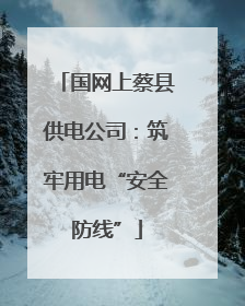 国网上蔡县供电公司：筑牢用电“安全防线”