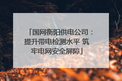 国网衡阳供电公司：提升带电检测水平 筑牢电网安全屏障