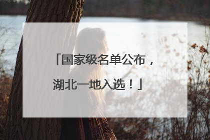 国家级名单公布，湖北一地入选！