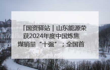 国资驿站｜山东能源荣获2024年度中国炼焦煤销量“十强”；全国首例铁路盖上智慧物流园钢结构主体完工