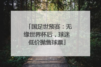 国足世预赛：无缘世界杯后，球迷低价抛售球票