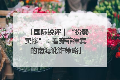 国际锐评｜“扮弱卖惨”：看穿菲律宾的南海讹诈策略