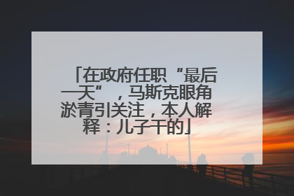 在政府任职“最后一天”，马斯克眼角淤青引关注，本人解释：儿子干的