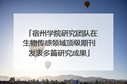 宿州学院研究团队在生物传感领域顶级期刊发表多篇研究成果
