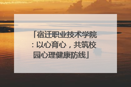 宿迁职业技术学院：以心育心，共筑校园心理健康防线