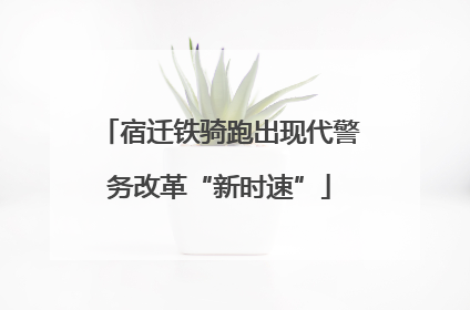 宿迁铁骑跑出现代警务改革“新时速”