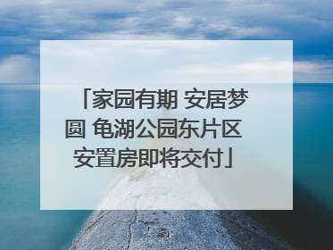 家园有期 安居梦圆 龟湖公园东片区安置房即将交付