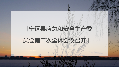 宁远县应急和安全生产委员会第二次全体会议召开