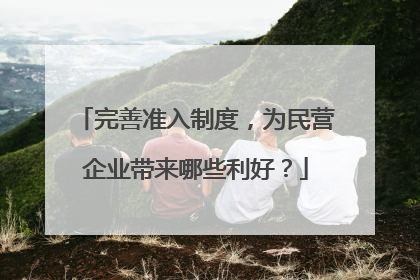 完善准入制度，为民营企业带来哪些利好？