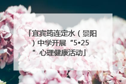 宜宾筠连定水（景阳）中学开展“5•25”心理健康活动