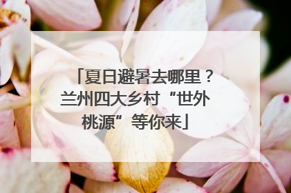 夏日避暑去哪里？兰州四大乡村“世外桃源”等你来