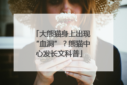 大熊猫身上出现“血洞”？熊猫中心发长文科普