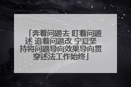 奔着问题去 盯着问题述 追着问题改 宁夏坚持将问题导向效果导向贯穿述法工作始终