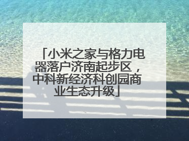 小米之家与格力电器落户济南起步区，中科新经济科创园商业生态升级