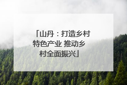 山丹：打造乡村特色产业 推动乡村全面振兴