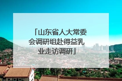 山东省人大常委会调研组赴得益乳业走访调研