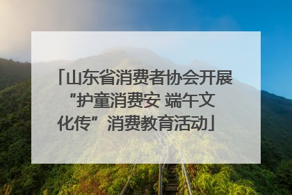 山东省消费者协会开展 “护童消费安 端午文化传”消费教育活动