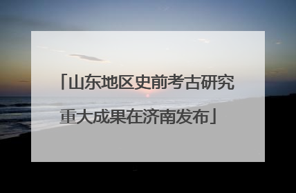 山东地区史前考古研究重大成果在济南发布