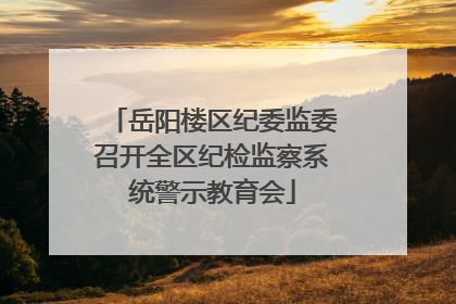岳阳楼区纪委监委召开全区纪检监察系统警示教育会