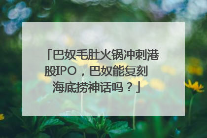 巴奴毛肚火锅冲刺港股IPO，巴奴能复刻海底捞神话吗？