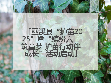 巫溪县“护苗2025”暨“缤纷六一筑童梦 护苗行动伴成长”活动启动