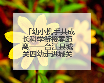 幼小携手共成长科学衔接零距离——台江县城关四幼走进城关三小开展幼小衔接活动