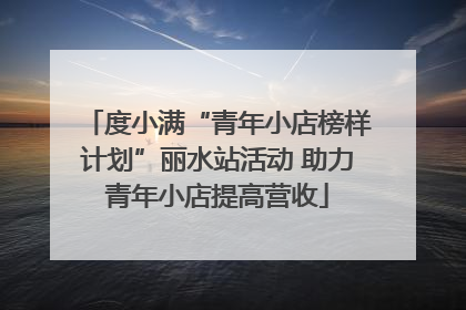 度小满“青年小店榜样计划”丽水站活动 助力青年小店提高营收