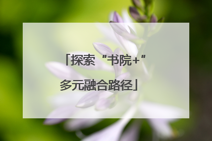 探索“书院+”多元融合路径