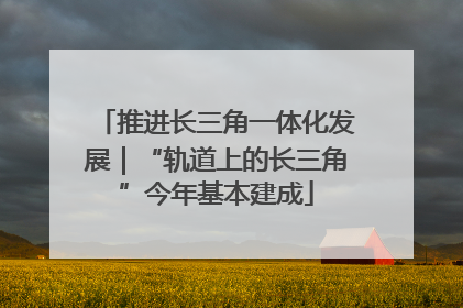推进长三角一体化发展｜“轨道上的长三角”今年基本建成