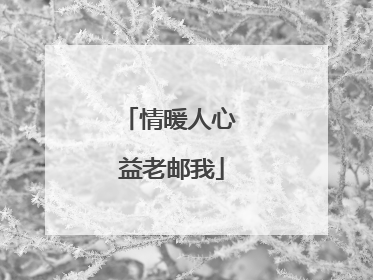 情暖人心 益老邮我