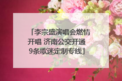 李宗盛演唱会燃情开唱 济南公交开通9条歌迷定制专线