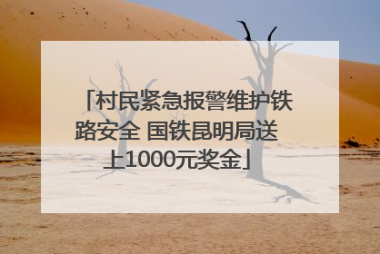 村民紧急报警维护铁路安全 国铁昆明局送上1000元奖金