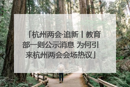 杭州两会·追新丨教育部一则公示消息 为何引来杭州两会会场热议