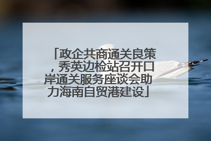 政企共商通关良策，秀英边检站召开口岸通关服务座谈会助力海南自贸港建设